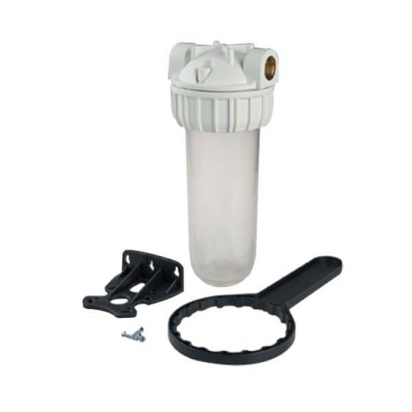 Carter Porte filtre Bact&eacute;riostatique 3P 9"7/8 avec &eacute;querre , vis et cl&eacute; - Pallas II / Senior 3P