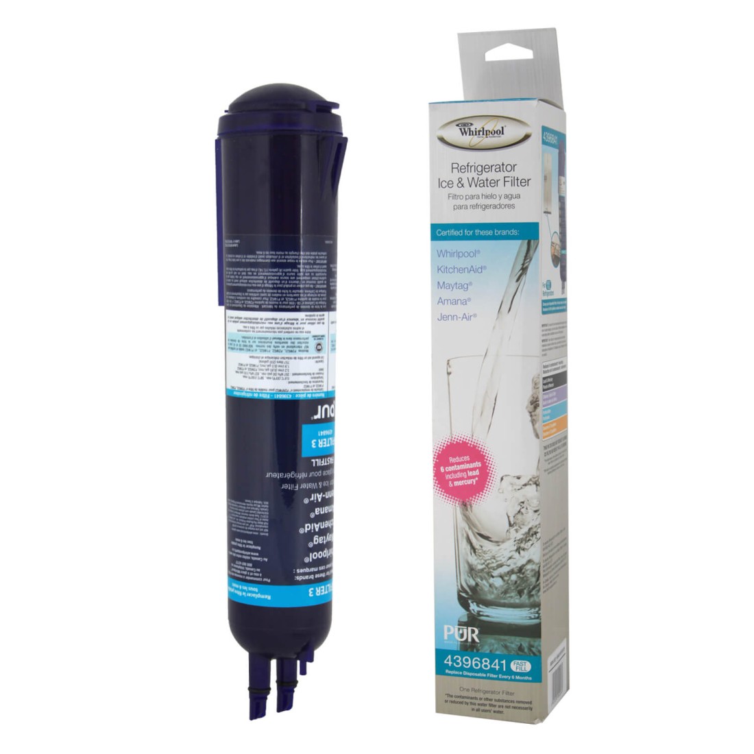 Filtre PUR 4396841 Filtre frigo Whirlpool 4396841 T2RFWG2