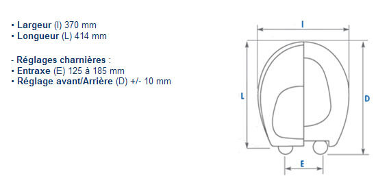 Lunette abattant WC déclipsable