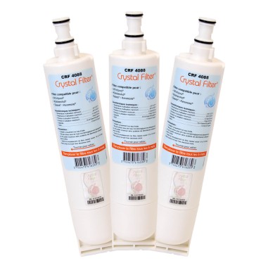 Filtre Crystal Filter® CRF4088 compatible Whirlpool® 4396508  (Lot de 3)