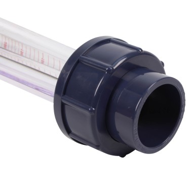 Débitmètre à ludion - flotteur ABS 250-2500L/h - Raccords PVC 32 mm à coller 