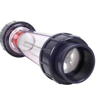 Débitmètre à ludion - flotteur ABS 600-6000L/h - Raccords PVC 63 mm à coller 