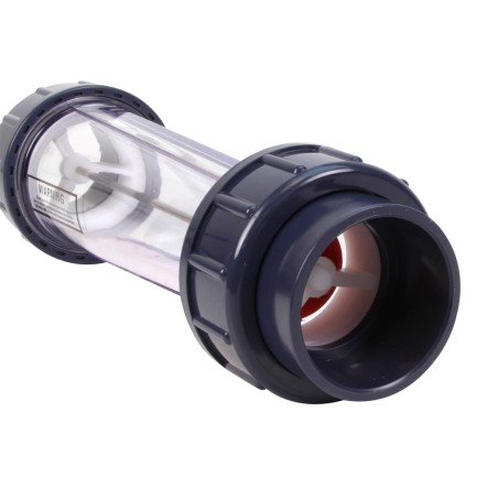 Débitmètre à ludion - flotteur ABS 600-6000L/h - Raccords PVC 63 mm à coller 