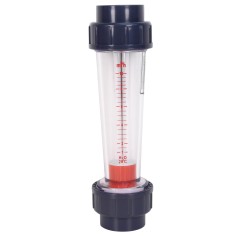 Débitmètre à ludion - flotteur ABS 1000-10000L/h - Raccords PVC 63 mm à coller 