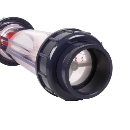 Débitmètre à ludion - flotteur ABS 5000-25000L/h - Raccords PVC 75 mm à coller 