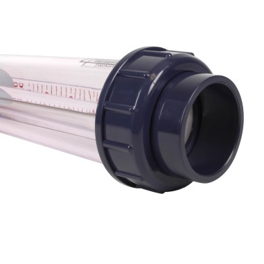 Débitmètre à ludion - flotteur ABS 8000-40000L/h - Raccords PVC 75 mm à coller 