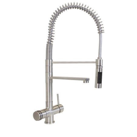 Robinet 3 voies avec douchette - Torino - Nickel brossé