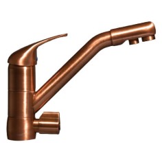 Robinet mitigeur 3 voies - Dauphin - Cuivre