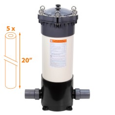 Filtre multi-cartouches FHPVC-20x5-B2 Crystal Filter® - 5 x 20 pouces