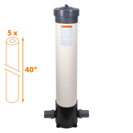 Filtre multi-cartouches FHPVC-40x5-A Crystal Filter® - 5 x 40 pouces