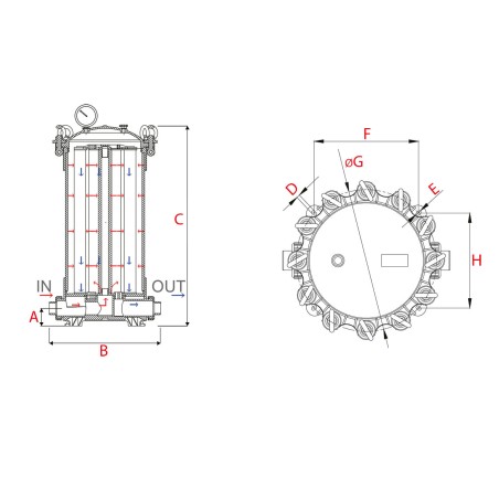 Filtre multi-cartouches FHPVC-20x9-B Crystal Filter® - 9 x 20 pouces
