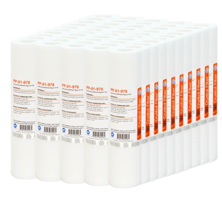 Cartouche PP-01-978 sédiment SPUN 9''7/8 - filtre 1 µm - Crystal Filter® (carton de 50)