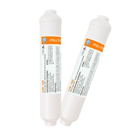Cartouche charbon actif granulés GAC 1/4'' - Crystal Filter® CRI 100 (lot de 2)