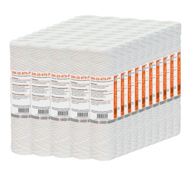 Cartouche SW-25-978-PP sédiment bobinée 9''7/8 - Filtre 25 µm - Crystal Filter® (carton de 50)