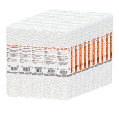 Cartouche SW-100-978-PP sédiment bobinée 9''7/8 - filtre 100 µm - Crystal Filter® (carton de 50)