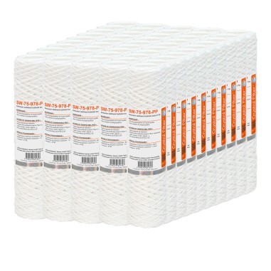 Cartouche SW-75-978-PP sédiment bobinée 9''7/8 - Filtre 75 µm - Crystal Filter® (carton de 50)