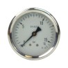 Manomètre inox - Insert laiton - 0-16 bars ø 63 - 1/4'' - Axial /  Glycérine