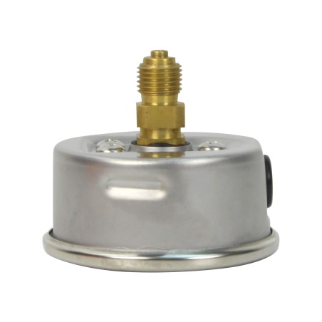 Manomètre inox - Insert laiton - 0-6 bars ø 63 - 1/4'' - Axial /  Glycérine
