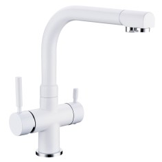 Robinet mitigeur 3 voies - Denali - Blanc