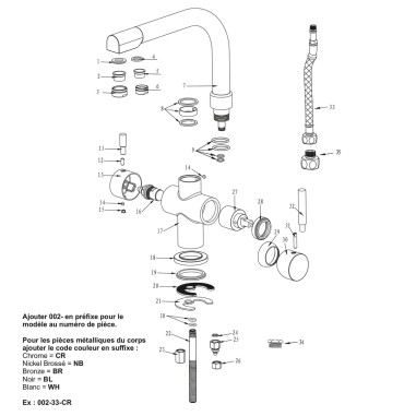 Robinet mitigeur 3 voies - Denali - Noir