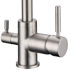 Robinet col de cygne 3 voies -  Biscayne V2 - Nickel brossé 2