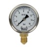 Manomètre inox - Insert laiton - 0-16 bars ø 50 - 1/4'' - Radial /  Glycérine