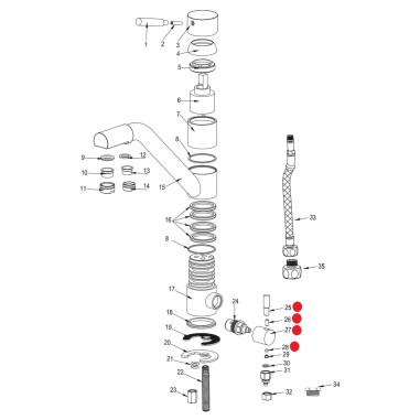 Poignée eau filtée robinet Samoa - Chrome