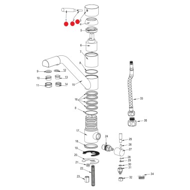 Poignée eau de réseau robinet Samoa - Chrome