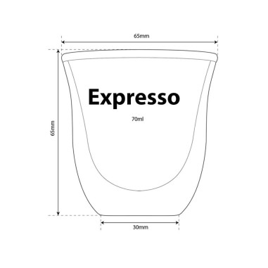 Tasses à café / expresso en verre double paroi - Filter Logic® CFL-655B