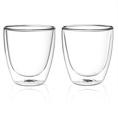 Tasses à café / cappuccino en verre double paroi - Filter Logic® CFL-660B