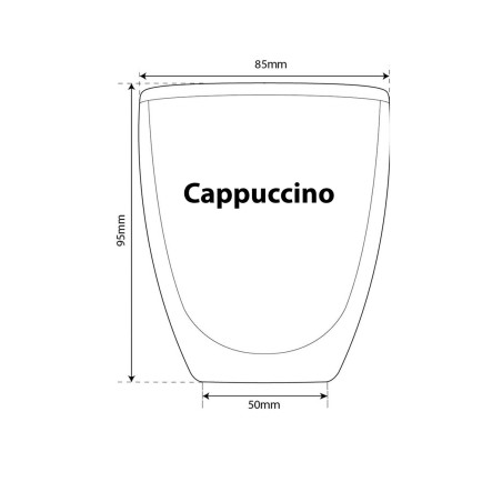 Tasses à café / cappuccino en verre double paroi - Filter Logic® CFL-660B