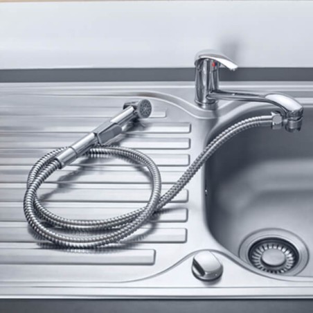 Combi-douche cuisine et bain - Chromé