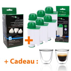 Filtre à eau compatible Cartouche compatible Saeco Intenza + + Détartrant + Tasses à café offertes