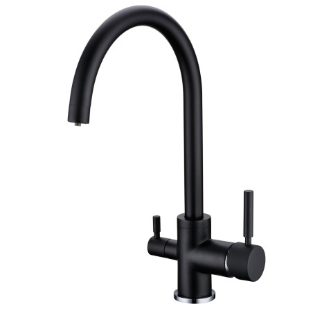 Robinet col de cygne 3 voies -  Biscayne V2 - Noir mat