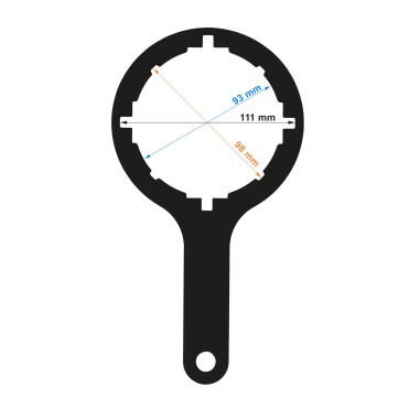 Clé de démontage pour carter porte-filtre Osmoseur Gamme Pallas