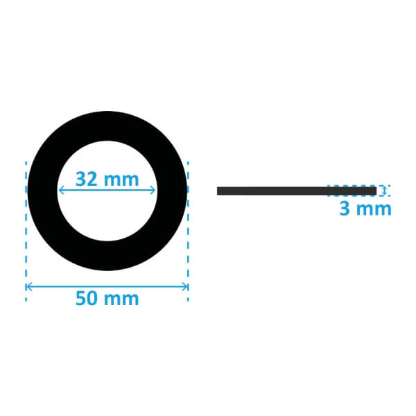 Joint plat pour armature manchon Permo® - Diamètre 50 /32 mm - Épaisseur 3  mm