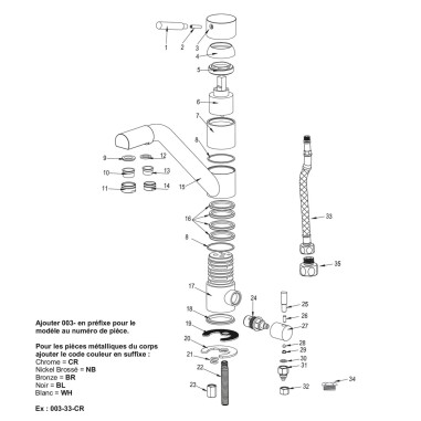 Robinet mitigeur 3 voies - Samoa - Chromé