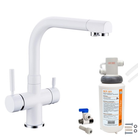 Robinet 3 voies Denali Blanc + Kit de filtration QCF-3001/321 - PROMO