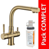 Robinet 3 voies Denali Bronze + Kit de filtration QCF-3001/321 - PROMO