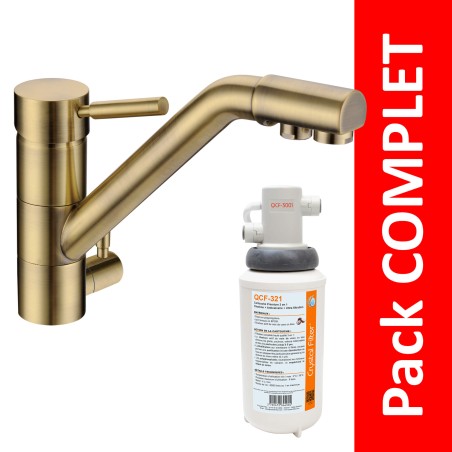 Robinet 3 voies Samoa Bronze + Kit de filtration QCF-3001/321 - PROMO