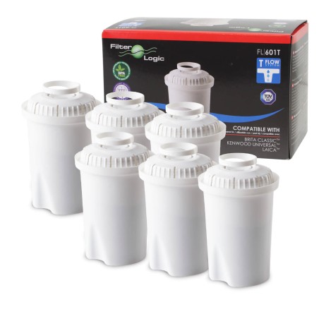 Cartouche compatible Brita Classic - Filtre carafe filtrante FL-601T (lot de 6)