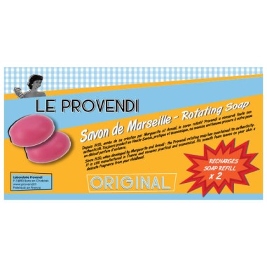 Savon rose rotatif Provendi (lot de 2) - Recharge à écrou 
