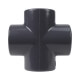Croix - 25 mm - Femelle à coller - PVC pression