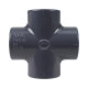Croix - 20 mm - Femelle à coller - PVC pression