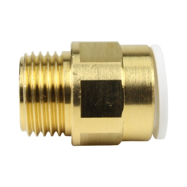 Union simple laiton - Mâle filetée 1/2''-  Push in 15 mm