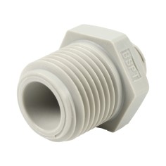 Union simple - Mâle filetée 1/2''- Push in 1/4'' 2