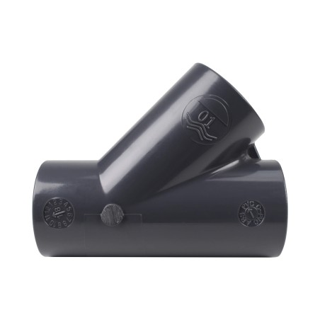 Té Y 45° - 32 mm - Femelle à coller - PVC Pression