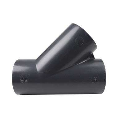 Té Y 45° - 40 mm - Femelle à coller - PVC Pression