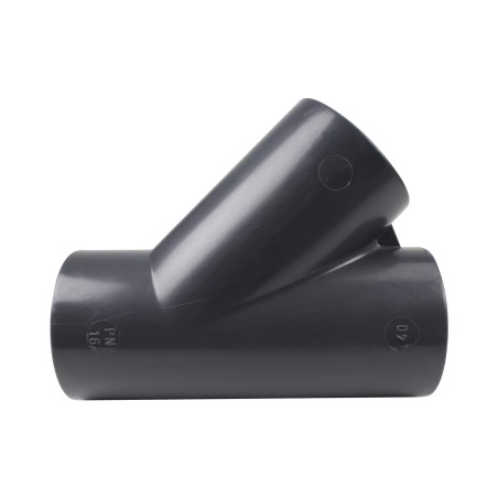 Té Y 45° - 40 mm - Femelle à coller - PVC Pression