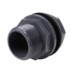 Traversée de réservoir - 40 mm - Femelle à coller - Filetée 1''1/2 - PVC Pression  2